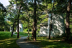 Restored Three Sisters Lighthouses on Cape Cod